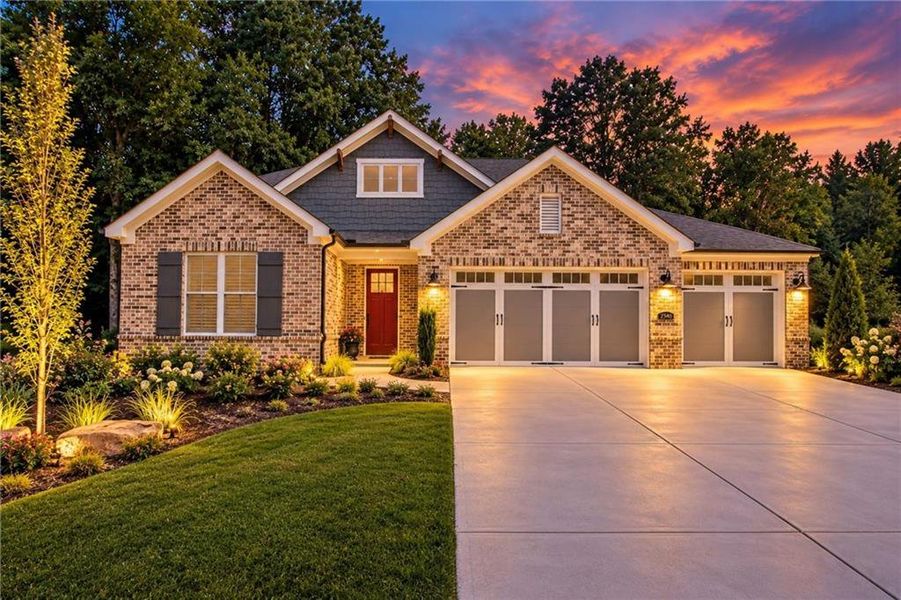Front exterior of a new home in , Cumming, GA, highlighting curb appeal (Image 2). Front exterior of a new home in , Cumming, GA, highlighting curb appeal (Image 2).