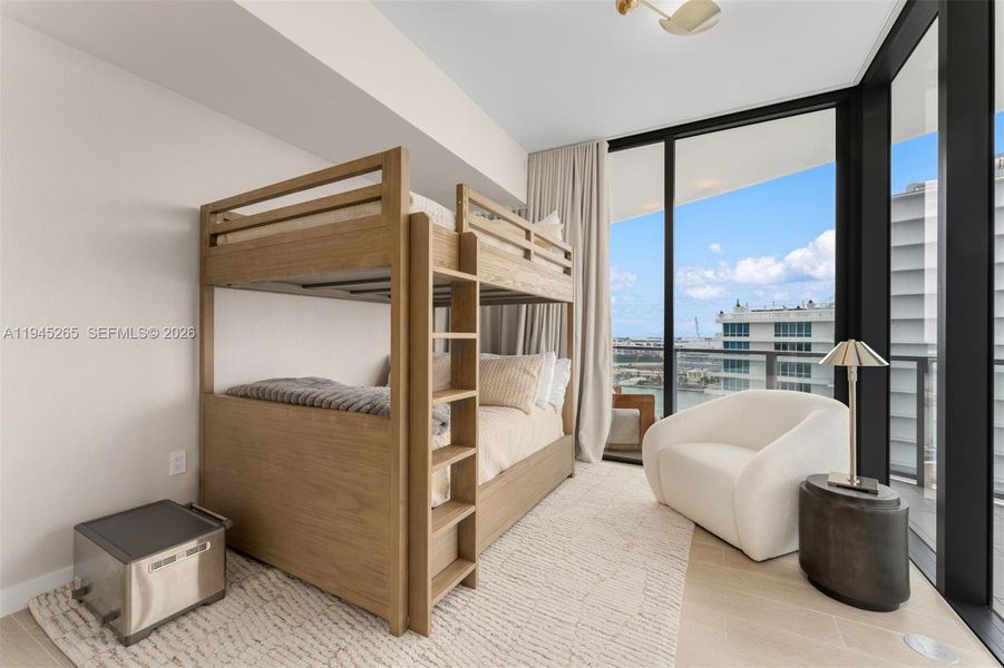 Furnished interior view inside a new home in Five Park, Miami Beach (Image 39).