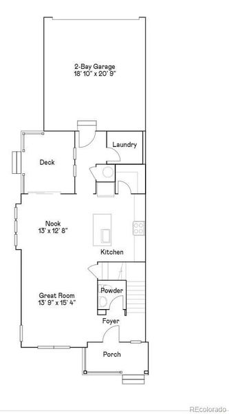 2D floor plan layout of this home in Eastcreek Farm: Paired Homes, Thornton, CO (Image 2). 2D floor plan layout of this home in Eastcreek Farm: Paired Homes, Thornton, CO (Image 2).