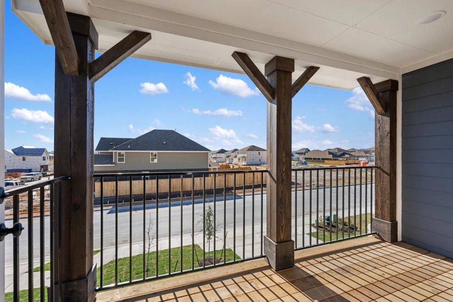 Exterior details and patio area of a home in Patterson Ranch, Georgetown (Image 4).