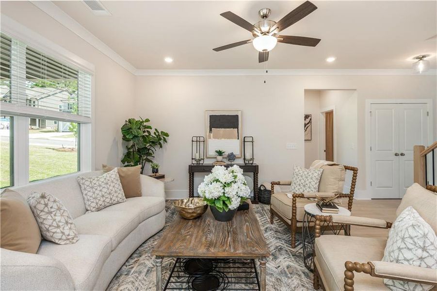 Furnished interior view inside a new home in , Flowery Branch (Image 5).