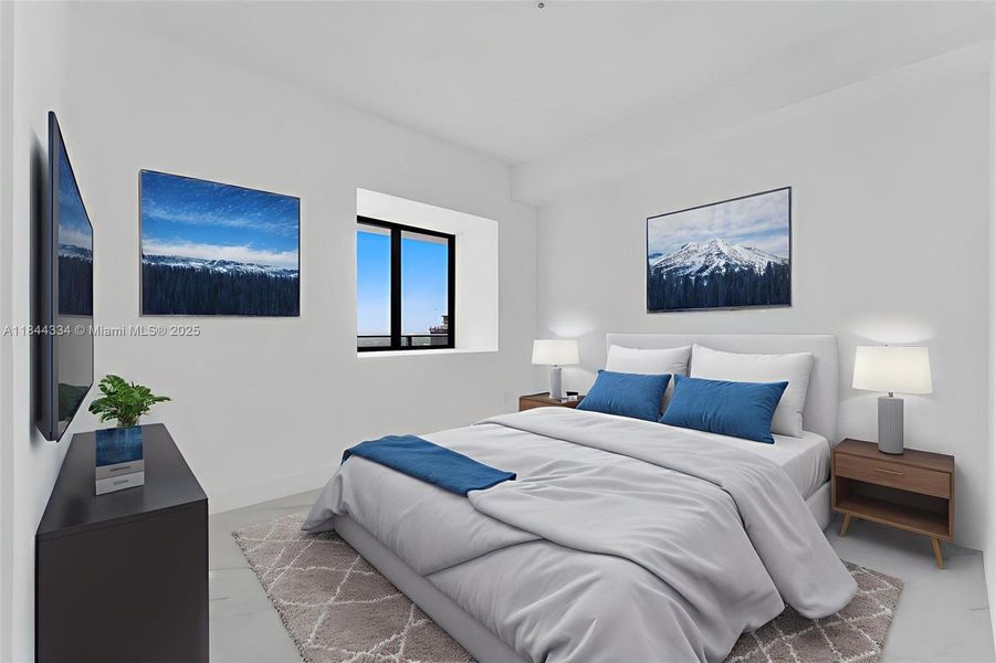 Furnished interior view inside a new home in , Miami (Image 30).