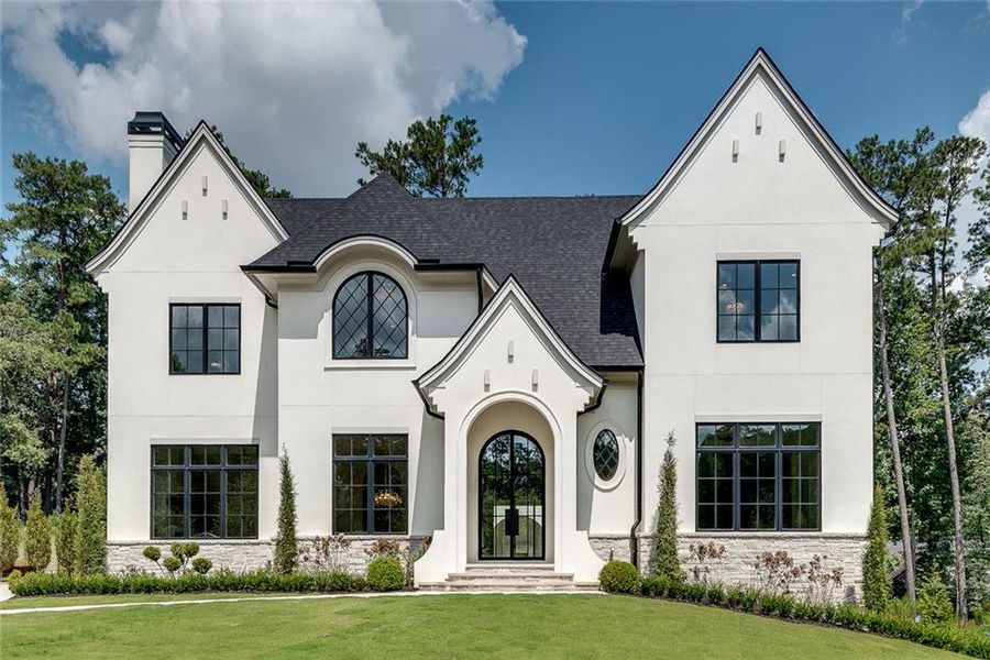 Front exterior of a new home in , Alpharetta, GA, highlighting curb appeal (Image 33).