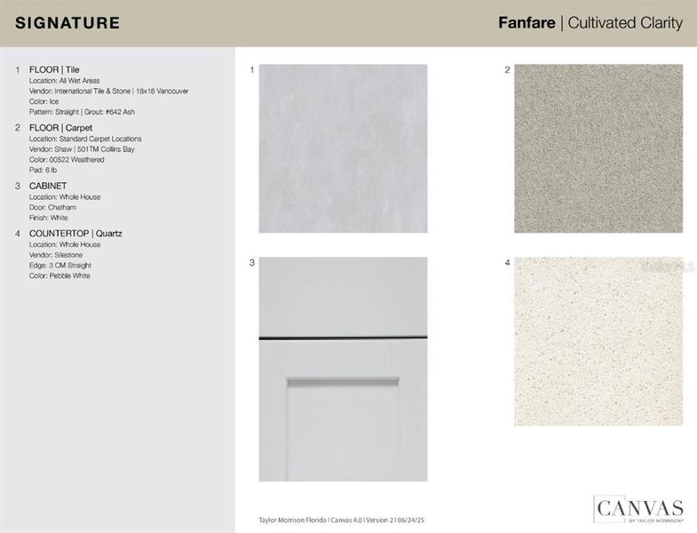 Sample of building materials used in homes in The Towns at Tiburon, Nokomis (Image 16).