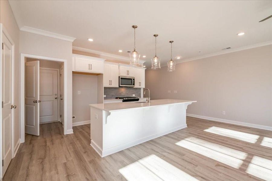 Furnished interior view inside a new home in Bluffs at Bells Ferry, Marietta (Image 5).