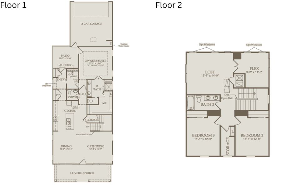 2D floor plan layout of this home in Saunders Farm, Willow Spring, NC (Image 3). 2D floor plan layout of this home in Saunders Farm, Willow Spring, NC (Image 3).