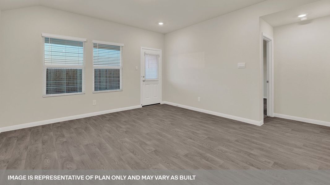 Representative unfurnished interior of a home built from the The Caroline by D.R. Horton in Whisper South, San Marcos (Image 14). Representative unfurnished interior of a home built from the The Caroline by D.R. Horton in Whisper South, San Marcos (Image 14).