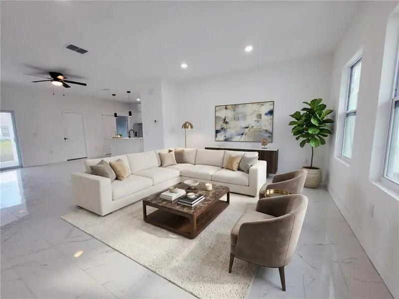 Furnished interior view inside a new home in , Palm Bay (Image 5). Furnished interior view inside a new home in , Palm Bay (Image 5).