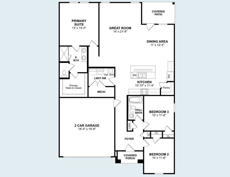 2D floor plan layout of this home in Aspire at River Ranch Trails, Dayton, TX (Image 4). 2D floor plan layout of this home in Aspire at River Ranch Trails, Dayton, TX (Image 4).