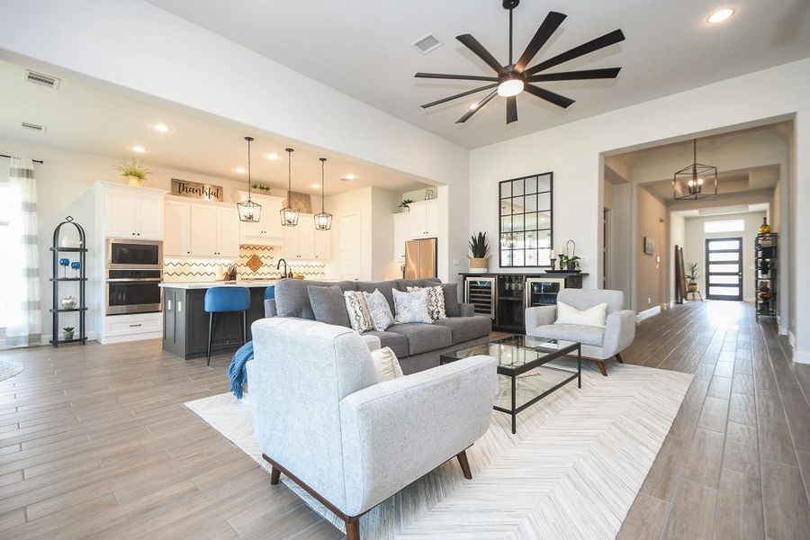 Furnished interior view inside a new home in Fulbrook On Fulshear Creek 60', Fulshear (Image 28).