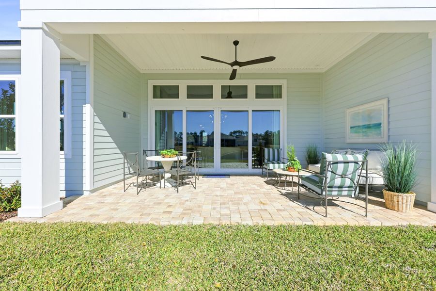 Exterior details and patio area of a home in Amelia National Country Club, Fernandina Beach (Image 23).