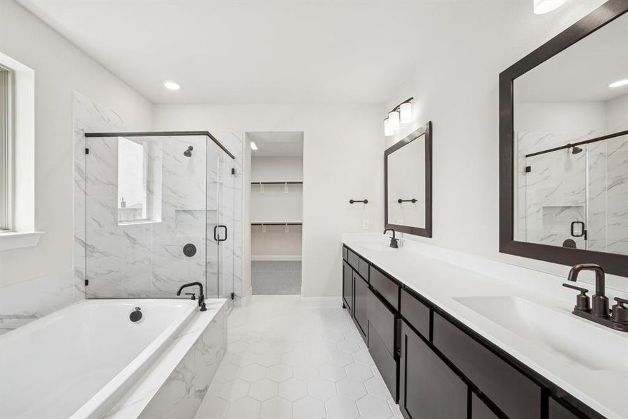 Furnished interior view inside a new home in Karis - Village Series, Crowley (Image 15). Furnished interior view inside a new home in Karis - Village Series, Crowley (Image 15).