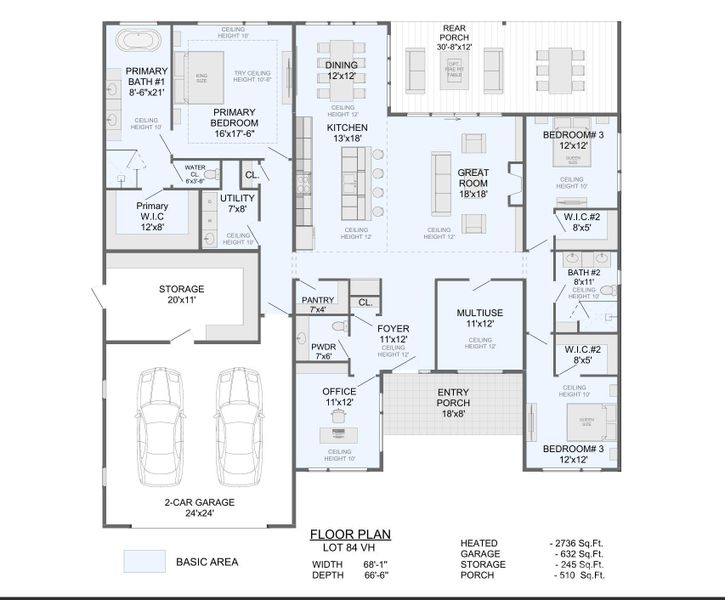 2D floor plan layout of this home in , Arden, NC (Image 4).