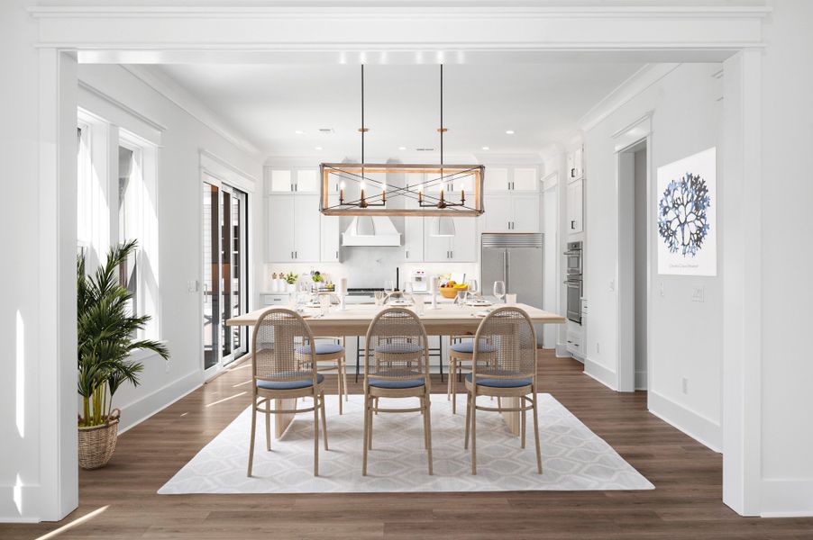 Representative furnished interior of a home built from the Solomon by Hunter Quinn Homes in Beaufort County Homes, Beaufort (Image 6).