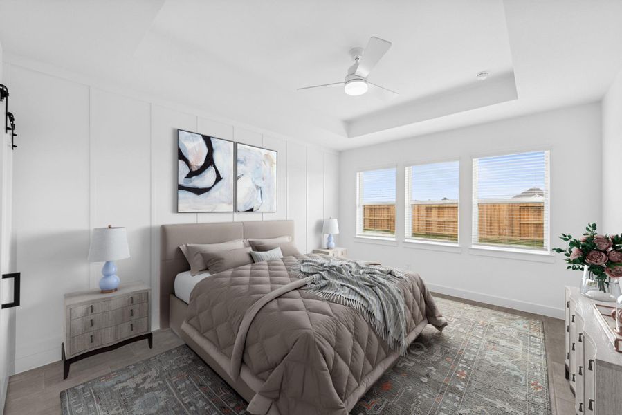 Spacious primary suite