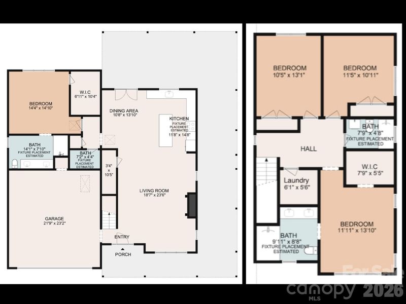 2D floor plan layout of this home in , Hendersonville, NC (Image 5).
