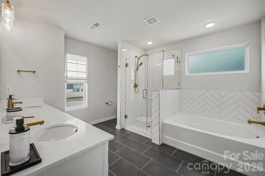 Furnished interior view inside a new home in Enclave at Caldwell, Charlotte (Image 31).