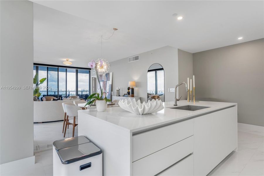 Furnished interior view inside a new home in , Miami (Image 11).