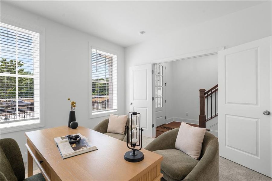 Furnished interior view inside a new home in Waterside Townhomes, Peachtree Corners (Image 7).