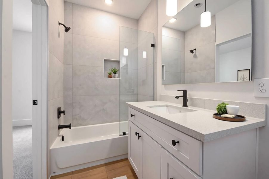 Furnished interior view inside a new home in , Houston (Image 9).