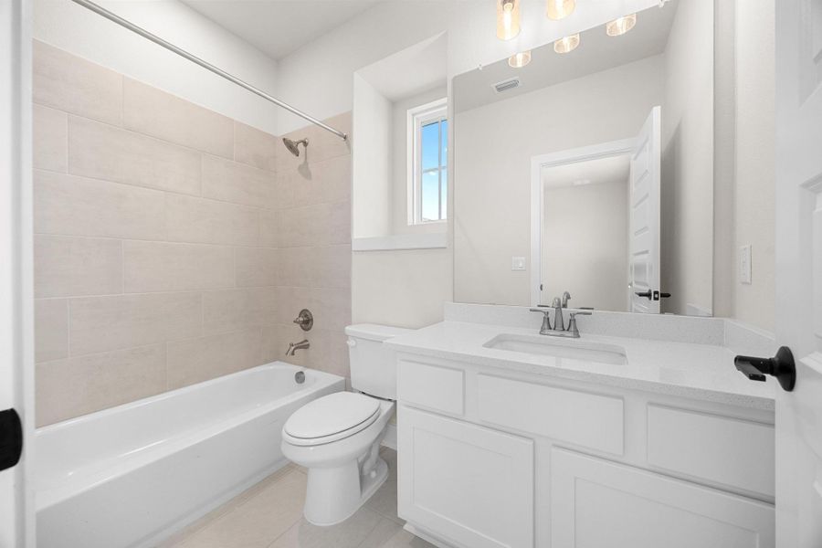 Furnished interior view inside a new home in Rough Hollow - Las Brisas, Austin (Image 12).