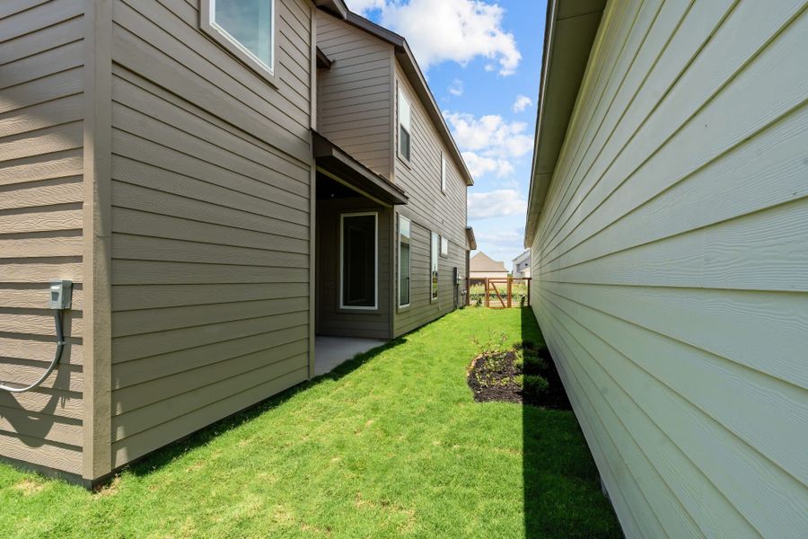 Representative exterior photo of a completed home built from the Tanner by Chesmar Homes in The Crossvine – Garden Homes, Schertz, TX (Image 9).