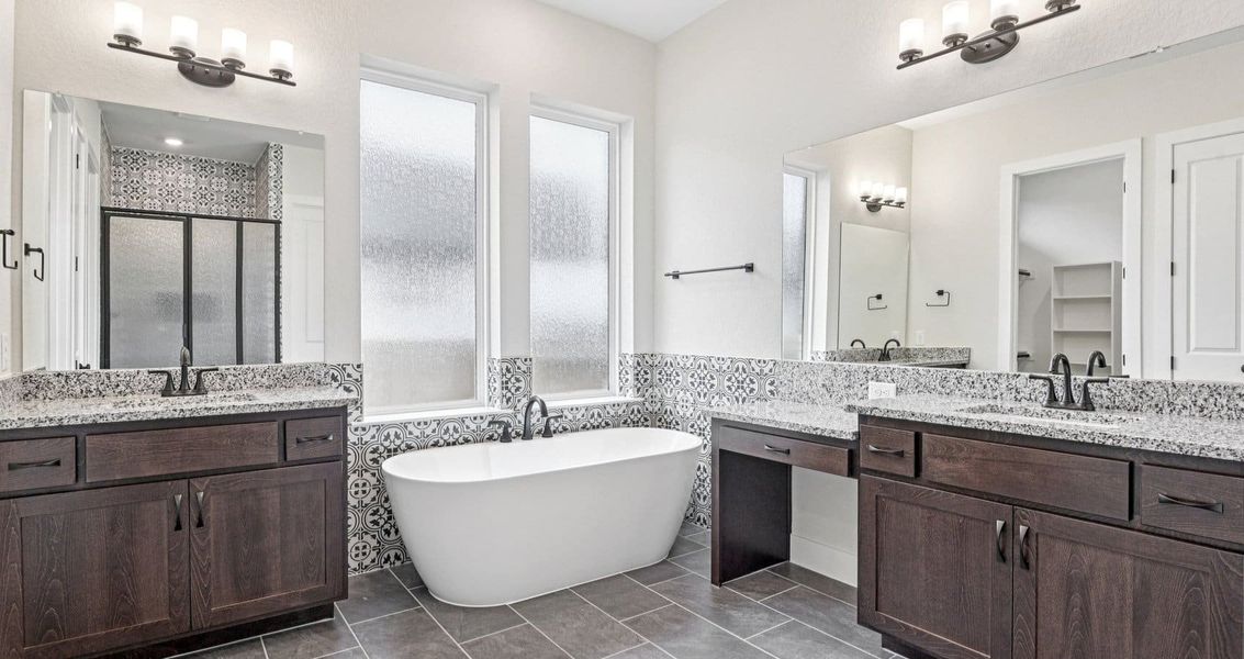 Furnished interior view inside a new home in Village at Three Oaks, Seguin (Image 10). Furnished interior view inside a new home in Village at Three Oaks, Seguin (Image 10).