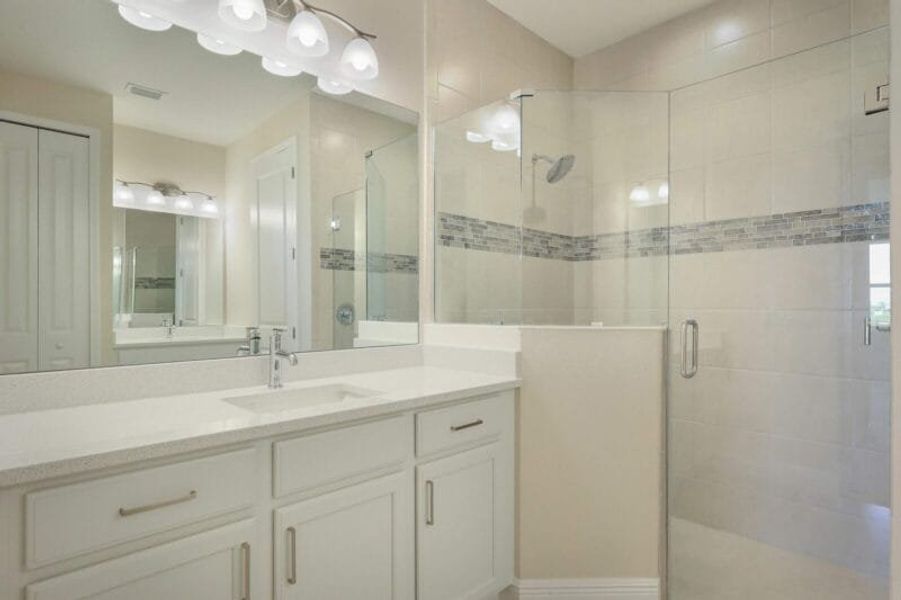 Furnished interior view inside a new home in Reflection Villas at Watercolor Place, Bradenton (Image 8).