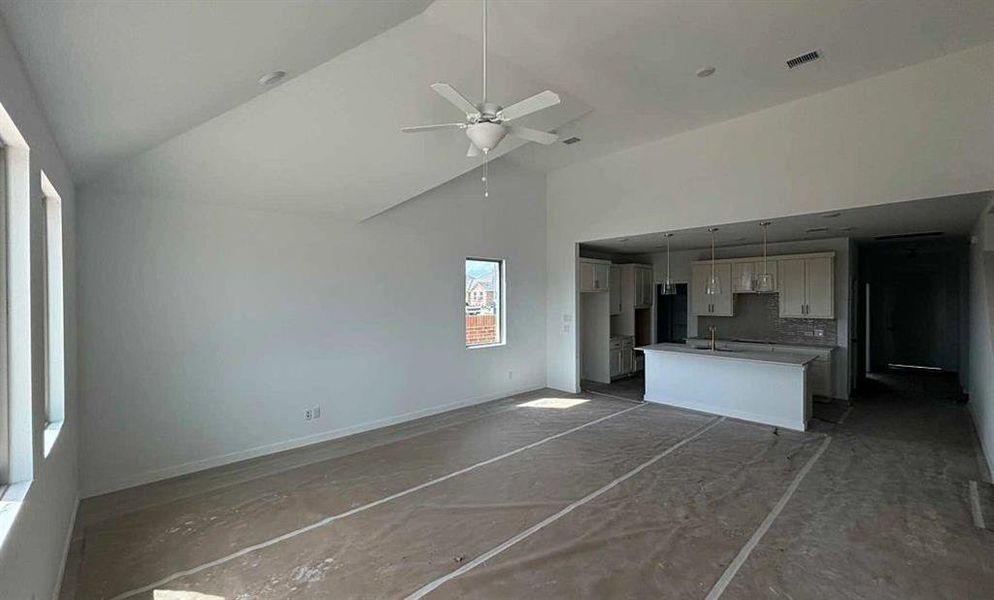 Open Kitchen-Living-Dining Room Construction Progress