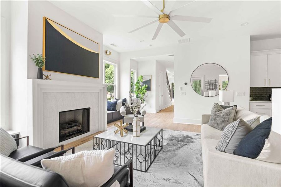 Furnished interior view inside a new home in , Atlanta (Image 10).