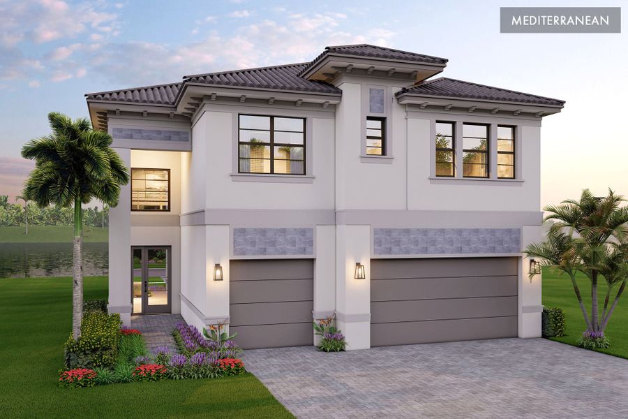 Representative exterior photo of a completed home built from the Lynx by GL Homes in Apex at Avenir, Palm Beach Gardens, FL (Image 11).