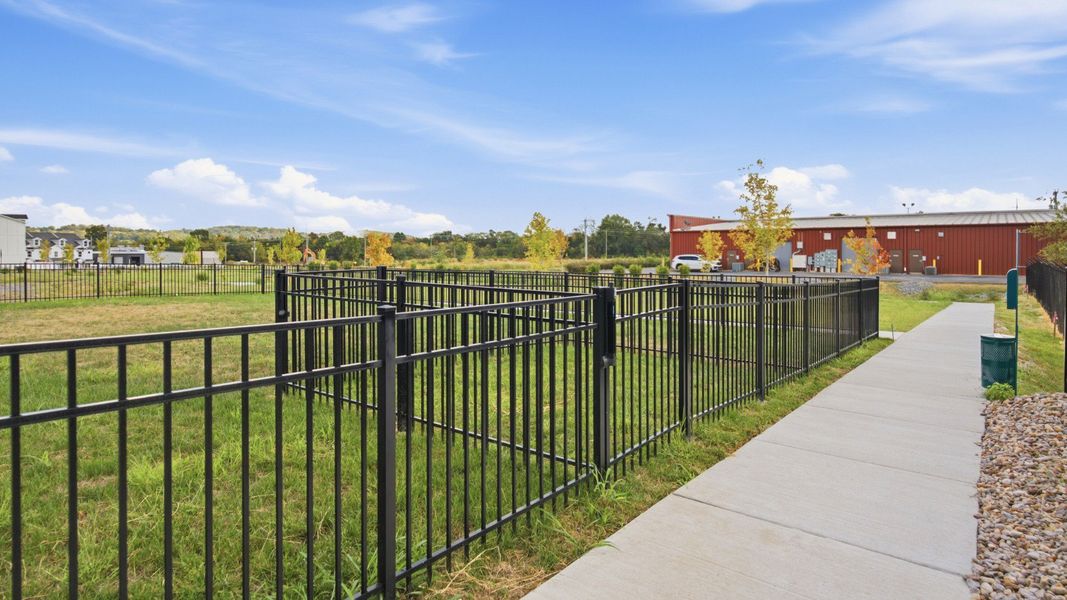 Spacious dog park in the community