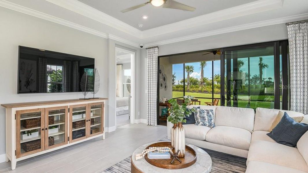 Furnished interior view inside a new home in Esplanade at Azario Lakewood Ranch, Bradenton (Image 17).