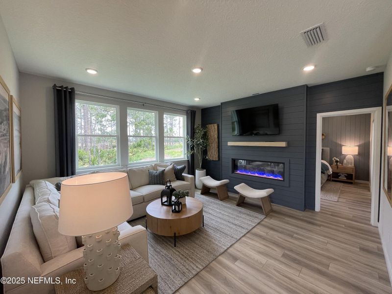 Furnished interior view inside a new home in The Magnolia Series at Reserve East, Flagler Beach (Image 8). Furnished interior view inside a new home in The Magnolia Series at Reserve East, Flagler Beach (Image 8).