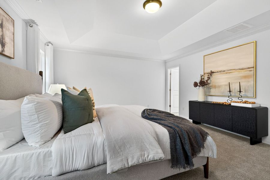 Furnished interior view inside a new home in Edgewater - Lakeview Point, Lancaster (Image 15). Furnished interior view inside a new home in Edgewater - Lakeview Point, Lancaster (Image 15).