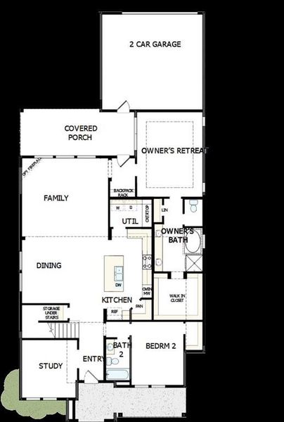2D floor plan layout of this home in Karis - Village Series, Crowley, TX (Image 3). 2D floor plan layout of this home in Karis - Village Series, Crowley, TX (Image 3).