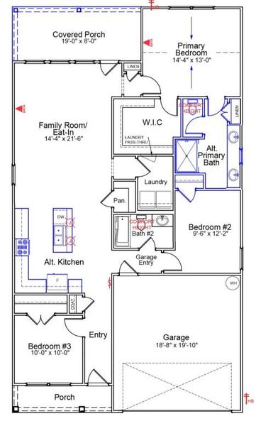 2D floor plan layout of this home in Fairway Woods at Wyboo, Manning, SC (Image 5). 2D floor plan layout of this home in Fairway Woods at Wyboo, Manning, SC (Image 5).