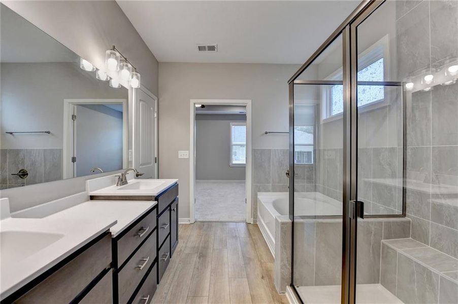 Furnished interior view inside a new home in The Reserve At Liberty Park, Braselton (Image 17).