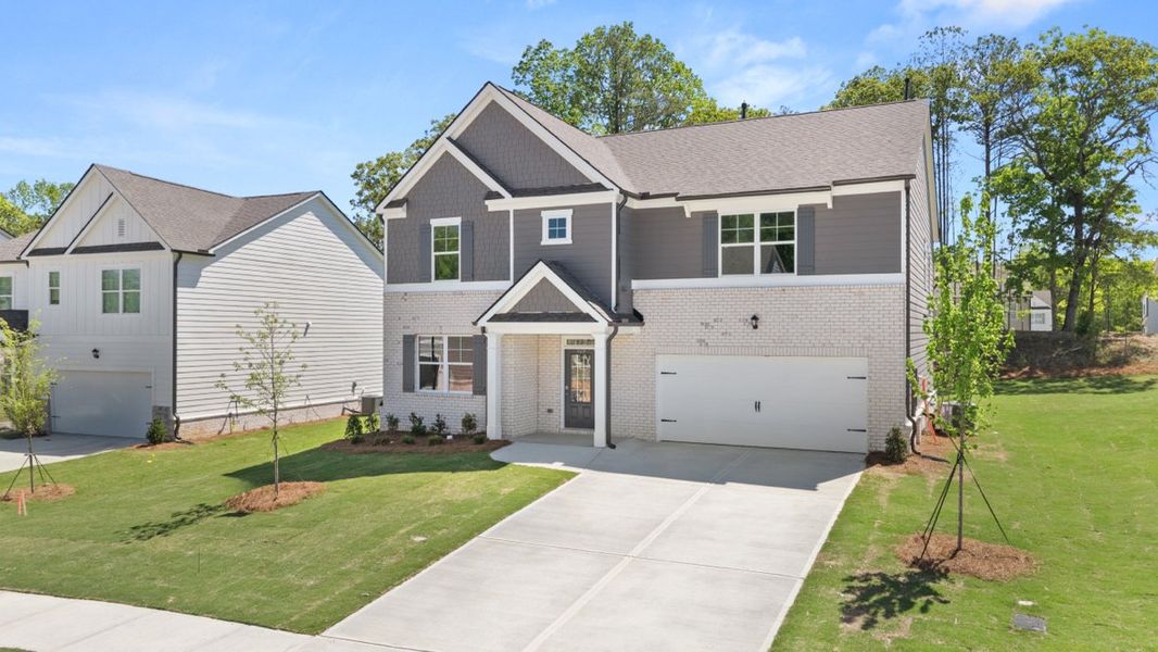 Representative exterior photo of a completed home built from the Halton by D.R. Horton in Parkside at Carter Grove, Cartersville, GA (Image 19).