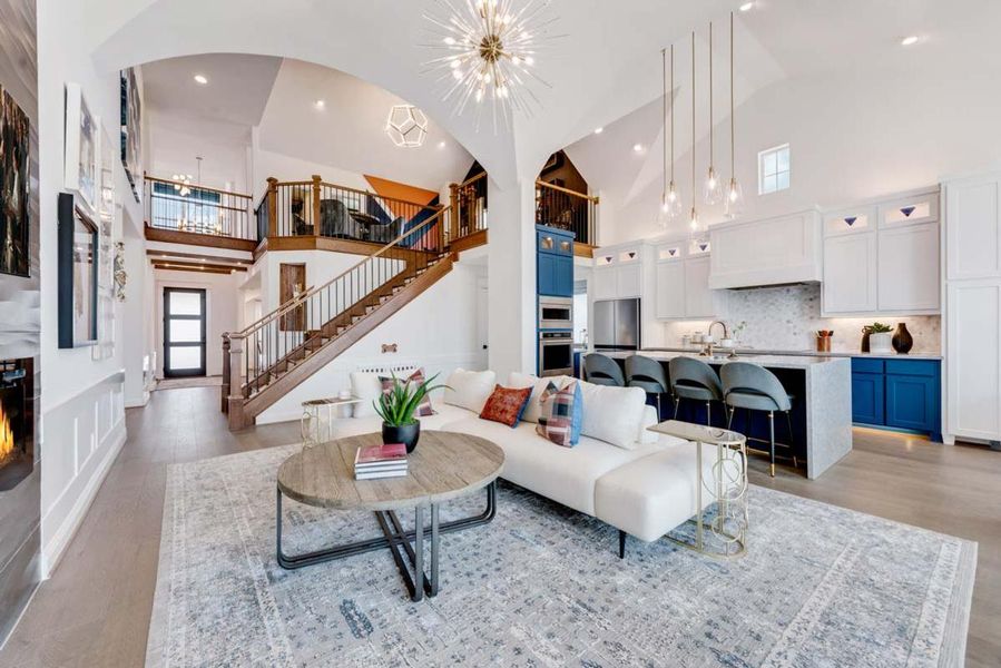 Representative furnished interior of a home built from the Grand Whitehall II by Grand Homes in Grand Oaks, Celina (Image 6).