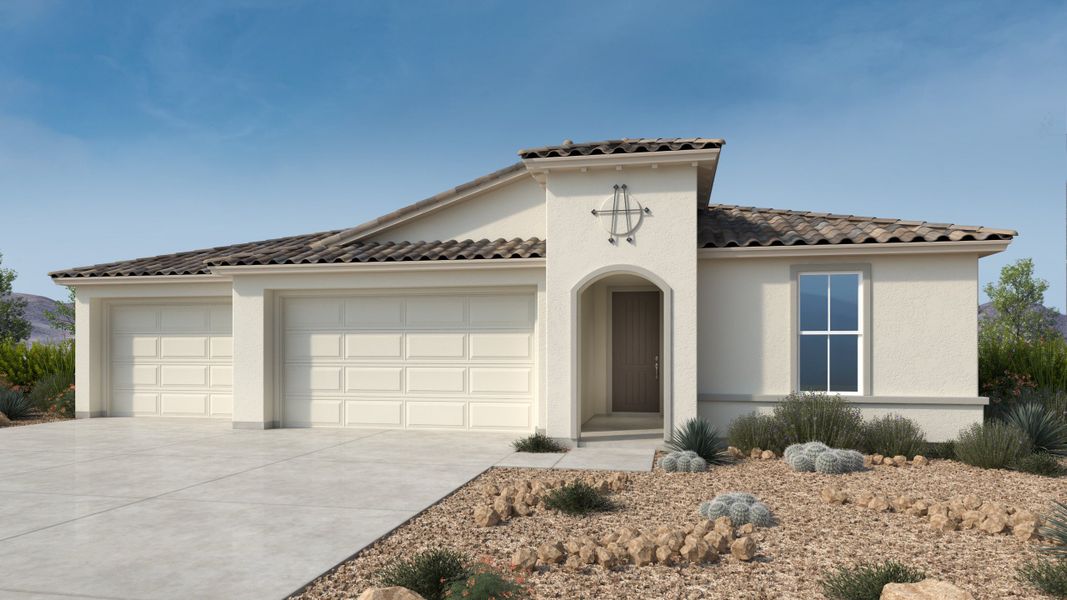Representative exterior photo of a completed home built from the Cardinal by Taylor Morrison in Combs Ranch Journey Collection, San Tan Valley, AZ (Image 1).
