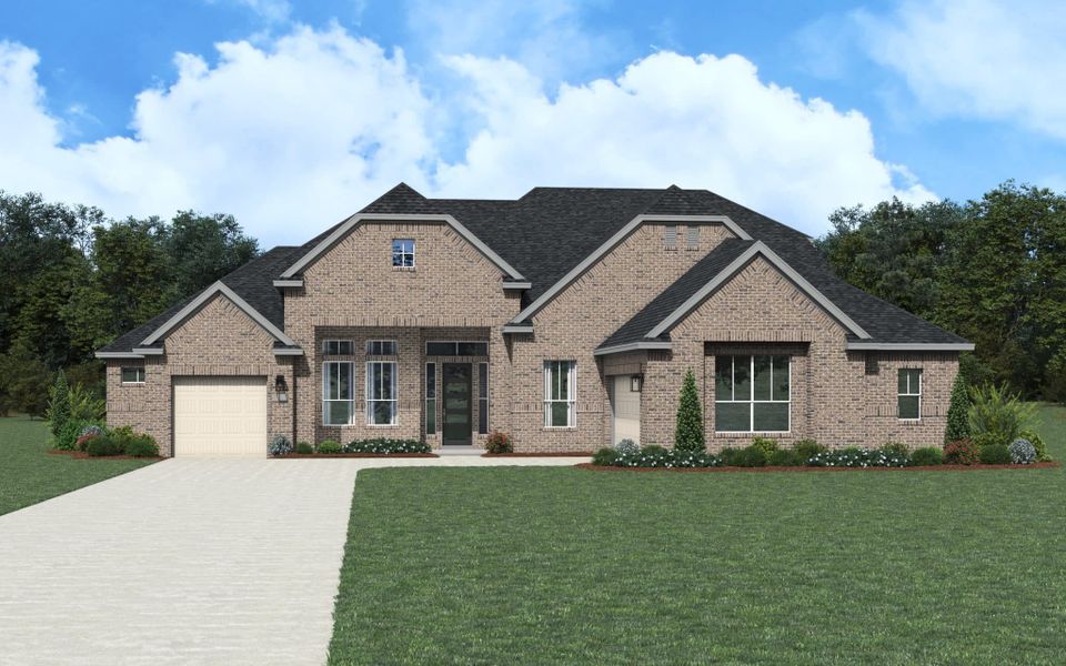 Representative exterior photo of a completed home built from the Bethany by Chesmar Homes in Caliza Reserve, Boerne, TX (Image 21). Representative exterior photo of a completed home built from the Bethany by Chesmar Homes in Caliza Reserve, Boerne, TX (Image 21).