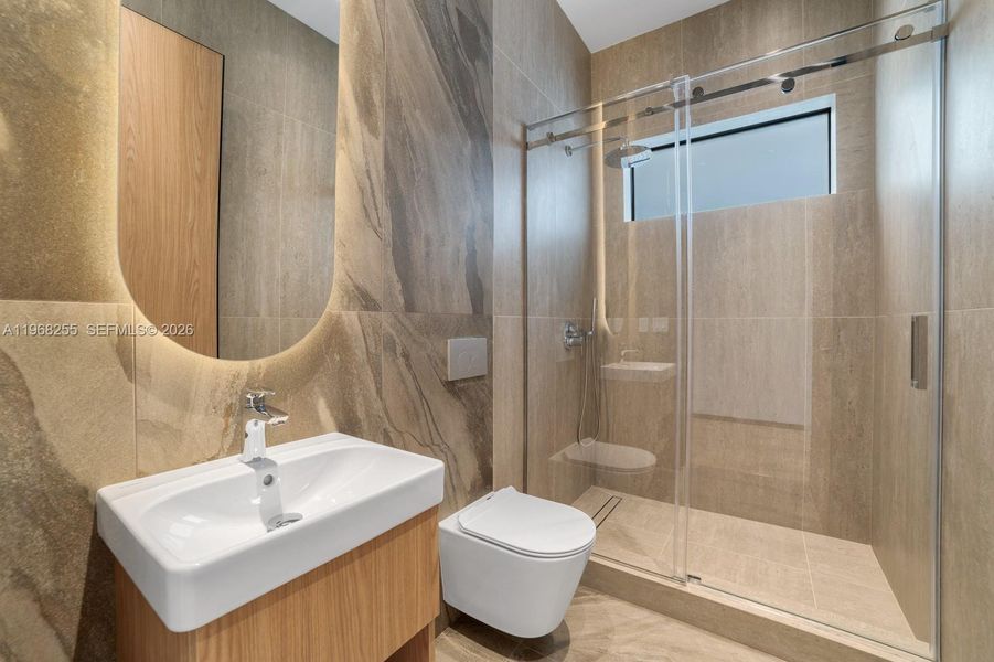 Furnished interior view inside a new home in , Miami (Image 43).