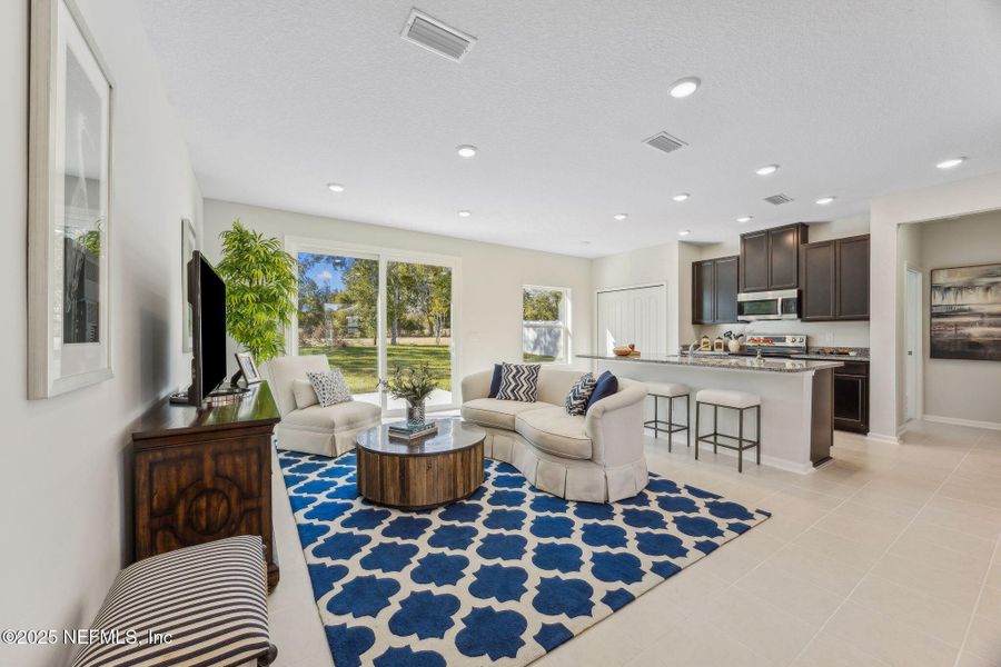 Furnished interior view inside a new home in , Jacksonville (Image 6). Furnished interior view inside a new home in , Jacksonville (Image 6).