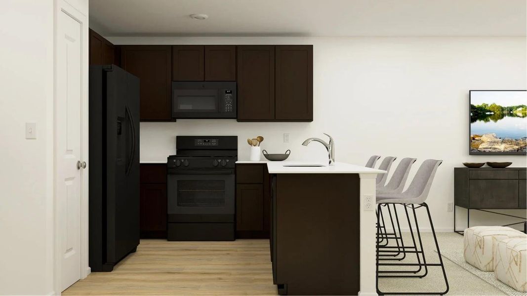 Furnished interior view inside a new home in Plum Creek North: Stonehill Collection, Kyle (Image 12).