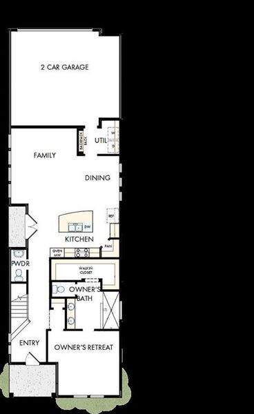 2D floor plan layout of this home in Walsh Cottage, Fort Worth, TX (Image 3).