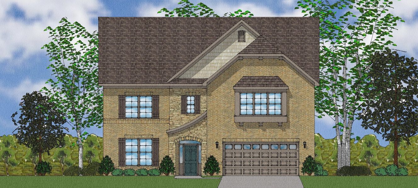 Representative exterior photo of a completed home built from the Cushing II - Elite Collection by Mungo Homes in Suter Estates, Easley, SC (Image 40).