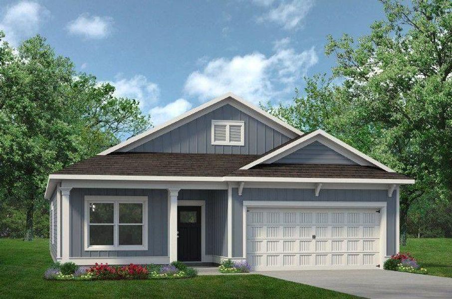 Front exterior of a new home in Laurel Creek, Calhoun, GA, highlighting curb appeal (Image 1). Front exterior of a new home in Laurel Creek, Calhoun, GA, highlighting curb appeal (Image 1).