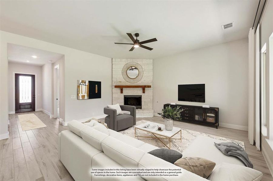 Furnished interior view inside a new home in Crystal Lake Estates, Red Oak (Image 15). Furnished interior view inside a new home in Crystal Lake Estates, Red Oak (Image 15).