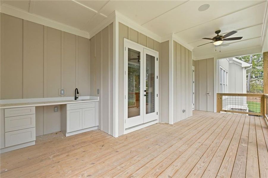 Exterior details and patio area of a home in , Flowery Branch (Image 30).